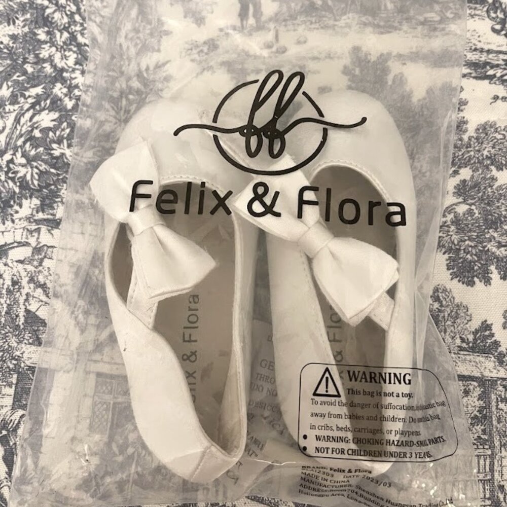 Felix & Flora Baby‎ Toddler Flower Girl Church Wedding Dress Shoes B816 White 7M